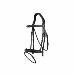 Bridons Poneys|Bridons*Dyon - Bridon muserolle combinée D Collection Noir