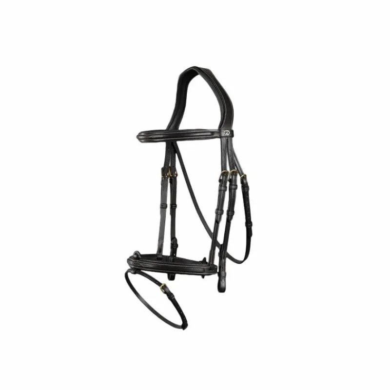 Bridons Poneys|Bridons*Dyon - Bridon muserolle combinée D Collection Noir
