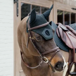 Bridons Poneys|Bridons*Dyon - Bridon muserolle combinée Tressé Havane