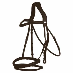 Bridons Poneys|Bridons*Dyon - Bridon muserolle combinée Flash Marron