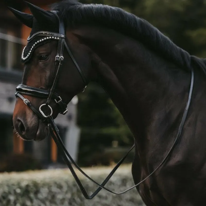 Bridons Poneys|Bridons*Dyon - Bridon muserolle combinée large vernie Working By Noir