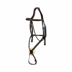 Bridons Poneys|Bridons*Dyon - Bridon muserolle croisée tressée Havane