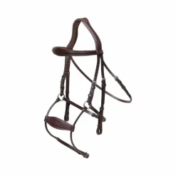 Bridons Poneys|Bridons*Dyon - Bridon muserolle hybride New English Collection Havane