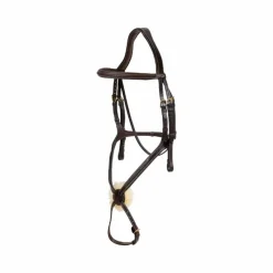 Bridons Poneys|Bridons*Dyon - Bridon muserolle tressée en forme de 8 Havane