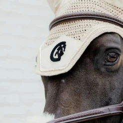 Bridons Poneys|Bridons*Dyon - Bridon muserolle tressée en forme de 8 Havane