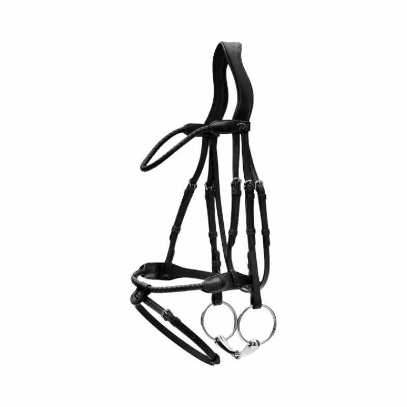Bridons*Dyon - Bridon tressé avec noseband amovible New English Collection Noir