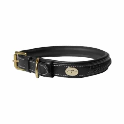 Colliers*Dyon - Collier pour chien tressé plat Noir