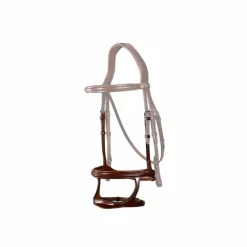 Best - Double muserolle New English Collection brun Accessoires De Bridons Poneys|Montants De Bridons