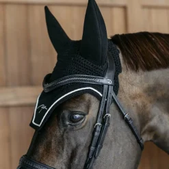 Outlet - Frontal en V Tressé New English Collection Accessoires De Bridons Poneys|Frontaux