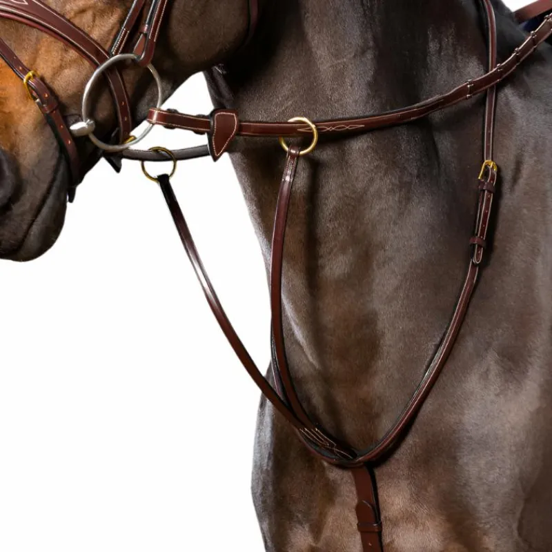 Sale - Martingale à anneaux D Collection brun Enrênements Poneys|Martingales