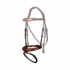 Accessoires De Bridons Poneys|Muserolles*Dyon - Muserolle combinée anatomique New English Collection brun Marron