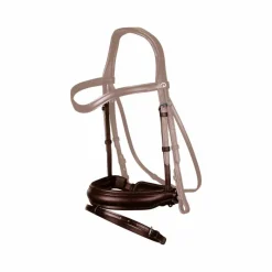 Outlet - Muserolle combinée mat Pull-back New English Collection Accessoires De Bridons Poneys|Muserolles