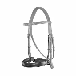 Accessoires De Bridons Poneys|Muserolles*Dyon - Muserolle large Hunter fermeture pull-back US Collection Noir