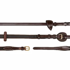 Rênes Et Arrêtoirs De Rênes Poneys|Rênes Et Arrêtoirs De Rênes*Dyon - Rênes ajustables 5/8 D Collection brun Marron