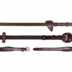 Rênes Et Arrêtoirs De Rênes Poneys|Rênes Et Arrêtoirs De Rênes*Dyon - Rênes ajustables 5/8 New English Collection brun Marron