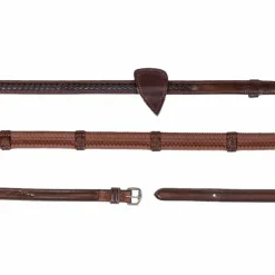 Discount - Rênes caoutchouc 7 arretoirs tressés New English Rênes Et Arrêtoirs De Rênes Poneys|Rênes Et Arrêtoirs De Rênes