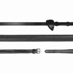 Rênes Et Arrêtoirs De Rênes Poneys|Rênes Et Arrêtoirs De Rênes*Dyon - Rênes caoutchouc 5/8 New English Collection Noir