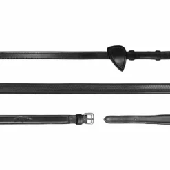 Rênes Et Arrêtoirs De Rênes Poneys|Rênes Et Arrêtoirs De Rênes*Dyon - Rênes caoutchouc 1/2 New English Collection Noir