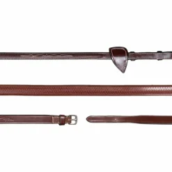 Rênes Et Arrêtoirs De Rênes Poneys|Rênes Et Arrêtoirs De Rênes*Dyon - Rênes caoutchouc 1/2 US Collection brun Marron