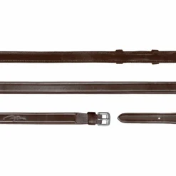 Rênes Et Arrêtoirs De Rênes Poneys|Rênes Et Arrêtoirs De Rênes*Dyon - Rênes de bride tout cuir 1/2 New English Collection brun Marron