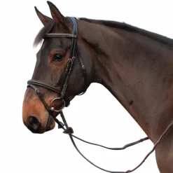 Outlet - Rênes en cuir à poignées Collection Working by Dy'on Rênes Et Arrêtoirs De Rênes Poneys|Rênes Et Arrêtoirs De Rênes