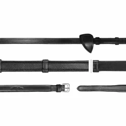 Rênes Et Arrêtoirs De Rênes Poneys|Rênes Et Arrêtoirs De Rênes*Dyon - Rênes hunter 5/8 avec 7 arrêtoirs New English Collection Noir