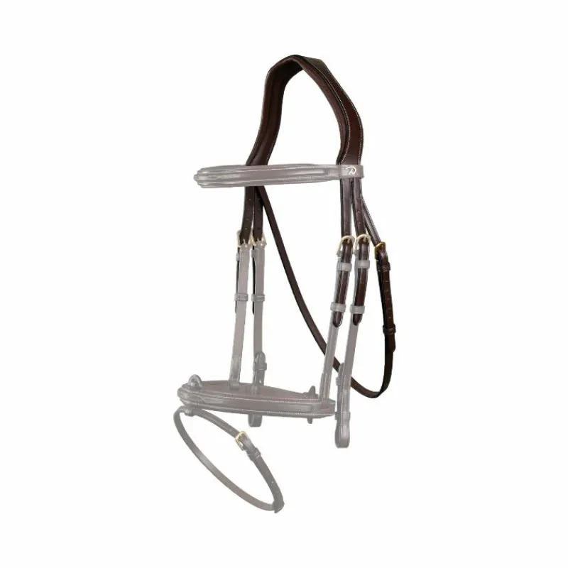 Accessoires De Bridons Poneys|Têtières*Dyon - Têtière avec sous-gorge D Collection brun Marron