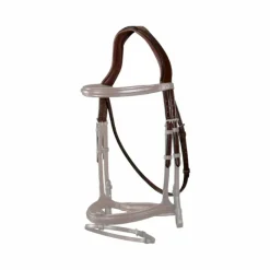 Sale - Têtière avec sous-gorge New English Collection brun Accessoires De Bridons Poneys|Têtières