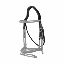 Accessoires De Bridons Poneys|Têtières*Dyon - Têtière avec sous-gorge New English Collection Noir