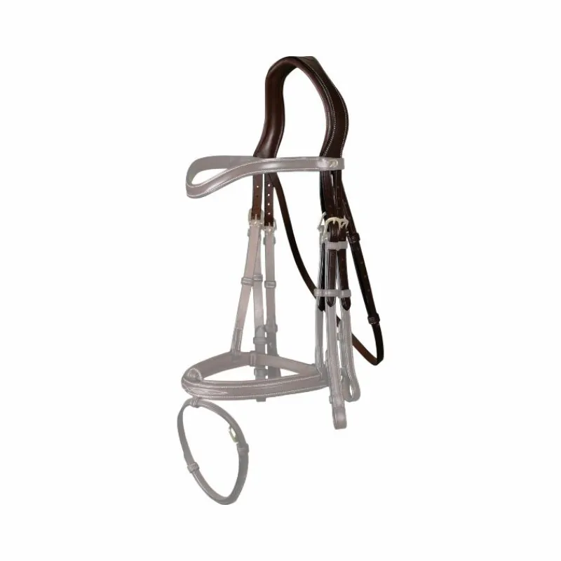 Accessoires De Bridons Poneys|Têtières*Dyon - Têtière de bride D Collection Marron