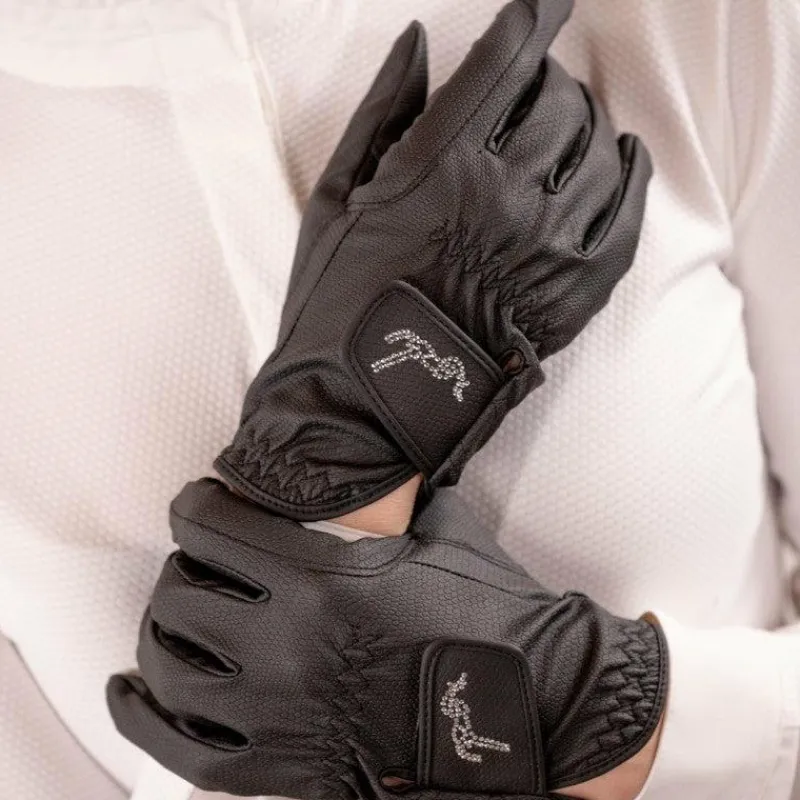 Gants D'Équitation|Gants D'Équitation*Eden by Pénélope - Gants Prisma Strass enfant Noir