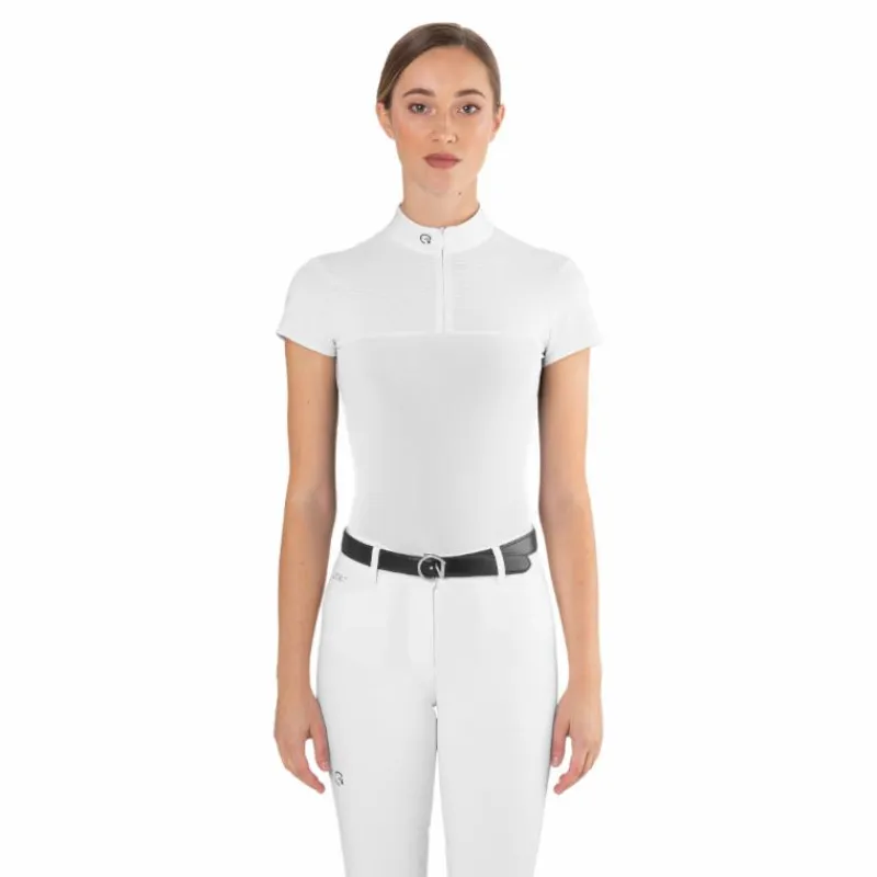 Polos Et Chemises*Ego7 - Polo de concours manches courtes femme Mesh Blanc