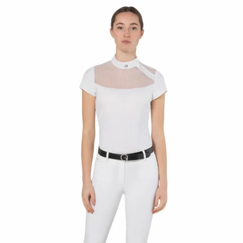 Polos Et Chemises*Ego7 - Polo de concours manches courtes femme Nina Blanc