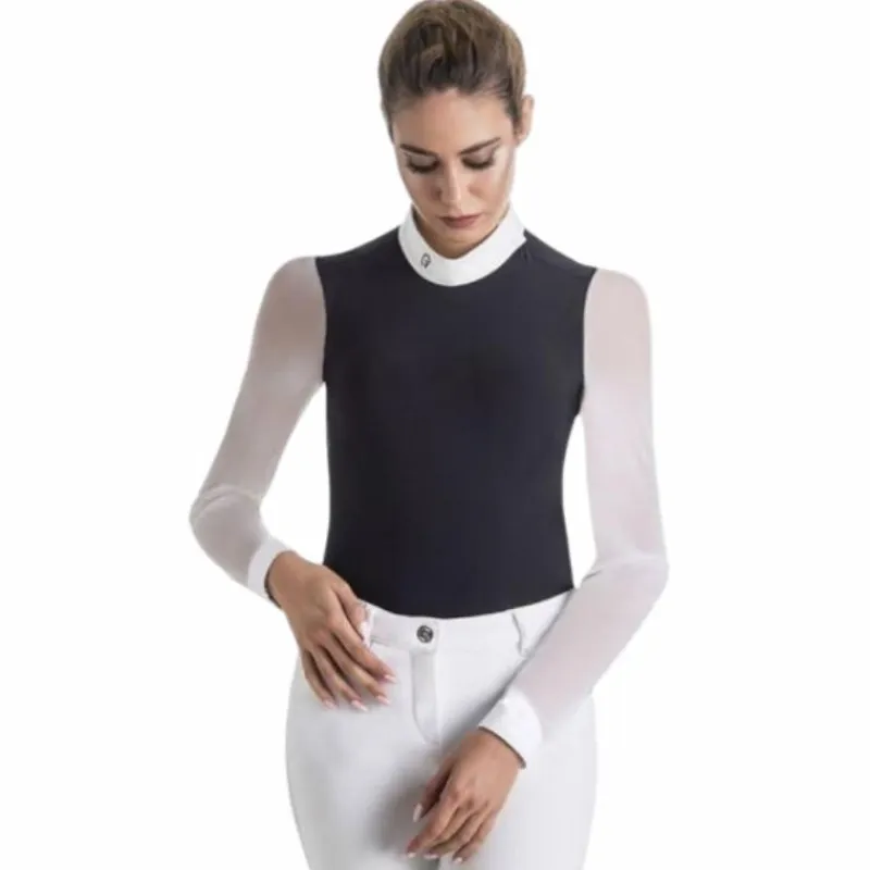 Best - Polo de concours manches longues femme Rita et blanc Polos Et Chemises