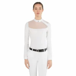 Polos Et Chemises*Ego7 - Polo de concours manches longues femme Nina Blanc