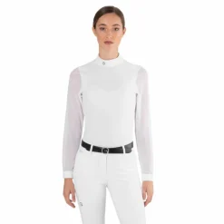 Polos Et Chemises*Ego7 - Polo de concours manches longues femme Rita Blanc
