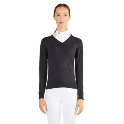 Pulls Et Gilets*Ego7 - Pull manches longues femme V-Neck Marine