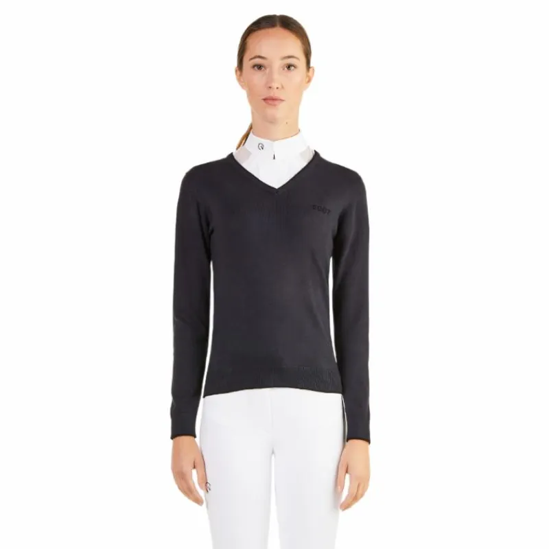 Pulls Et Gilets*Ego7 - Pull manches longues femme V-Neck Marine