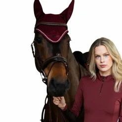 Bonnets Pour Chevaux*Equestrian Stockholm - Bonnet pour chevaux Modern Crystal Bordeaux
