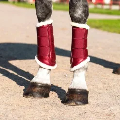 Best - Guêtres de dressage Bordeaux x2 Guêtres Fermées
