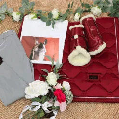 Best - Guêtres de dressage Bordeaux x2 Guêtres Fermées