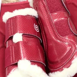 Best - Guêtres de dressage Bordeaux x2 Guêtres Fermées