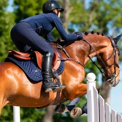 Tapis De Selle Poneys|Tapis Cso/ Mixtes*Equestrian Stockholm - Tapis de selle Modern Lagoon Blush Bleu