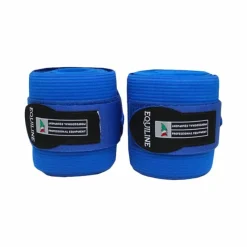 Bandes De Travail*Equiline - Bandes de travail élastiques avec polaire Royal (x2) Bleu