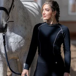 T-Shirts Et Baselayers*Equithème - Baselayer manches longues femme Je t'aime Stella Noir