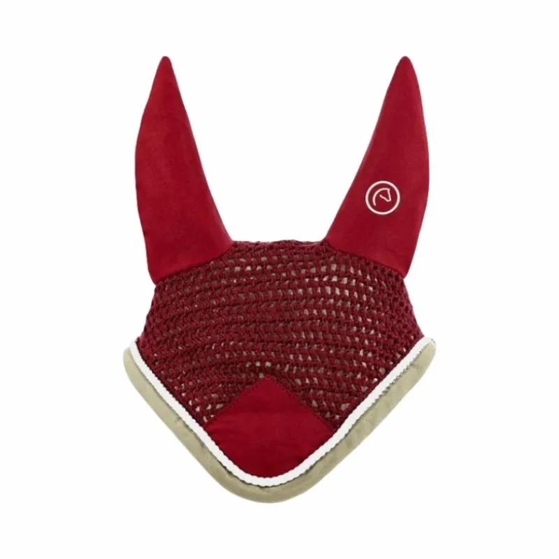 Sale - Bonnet chasse-mouches Polyfun bordeaux/ taupe Bonnets Poneys|Bonnets Pour Chevaux