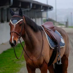 Bonnets Pour Chevaux*Equithème - Bonnet chasse-mouches Denim Gris