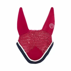Bonnets Pour Chevaux|Cso*Equithème - Bonnet chasse-mouches Polyfun framboise/ marine Rose