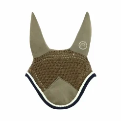 Bonnets Pour Chevaux|Cso*Equithème - Bonnet chasse-mouches Polyfun taupe