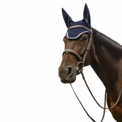 Bonnets Pour Chevaux*Equithème - Bonnet pour chevaux Mirror Je t'aime marine Bleu